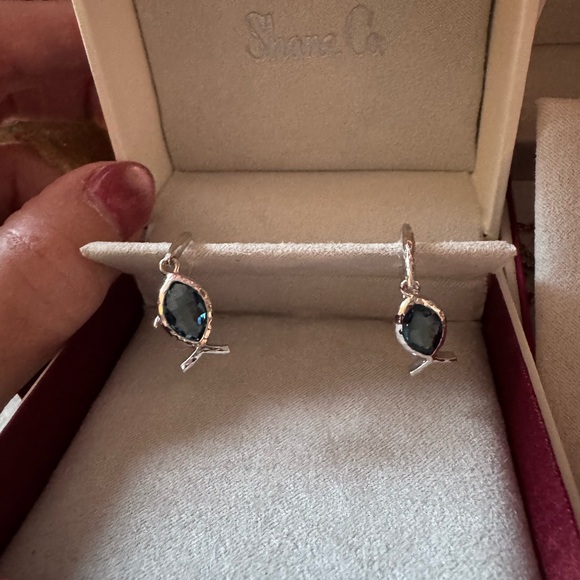 Sterling Silver Ithacus Blue Topaz Necklace & Earring Set. - Picture 3 of 7